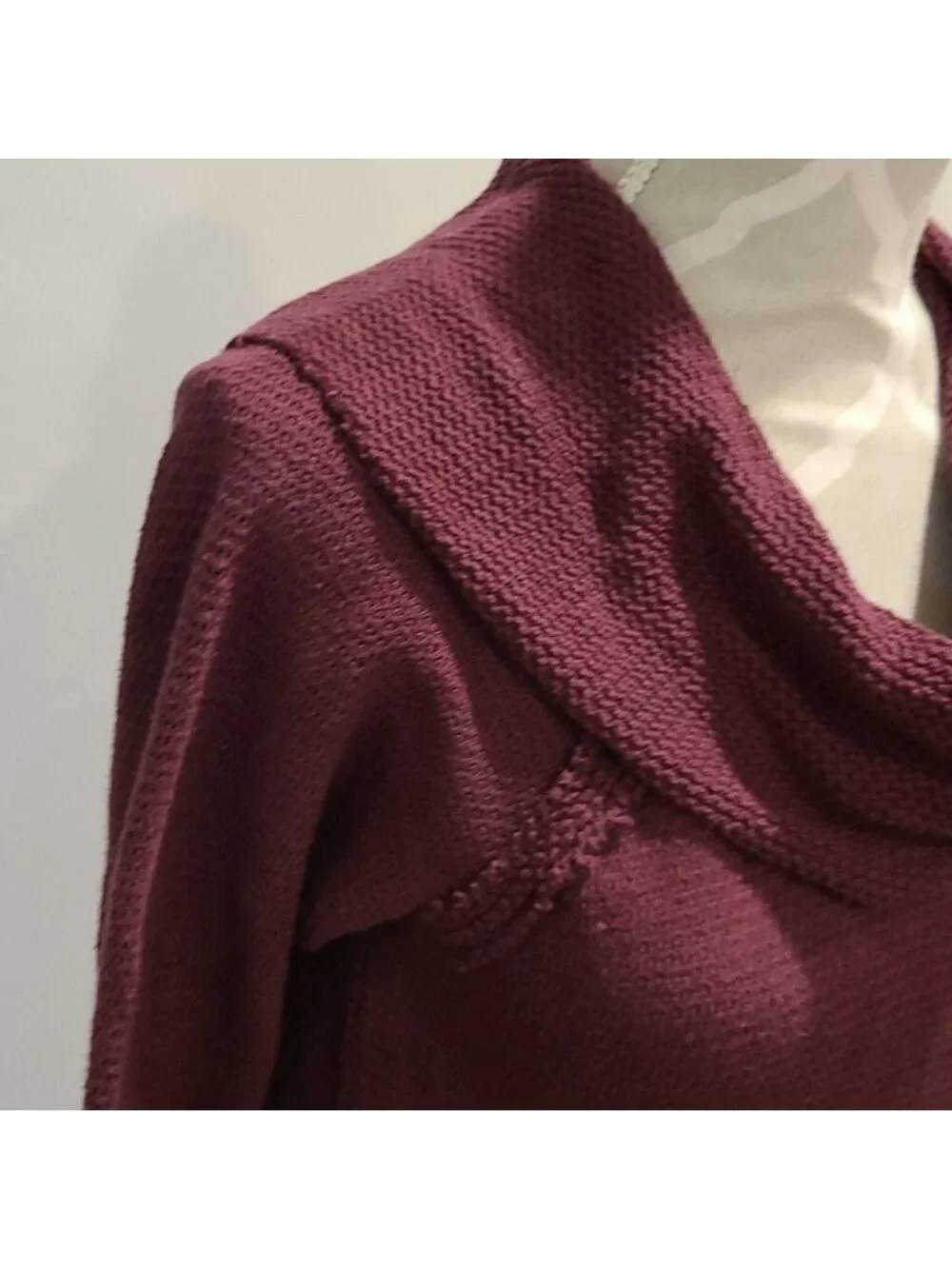 Lucky Brand Burgundy knit cowl neck sweater